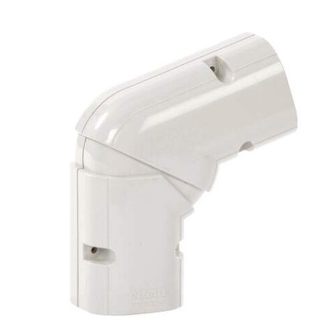 Inoac verstelbare platte bocht 45-90° NX75-W Signaalwit RAL9003