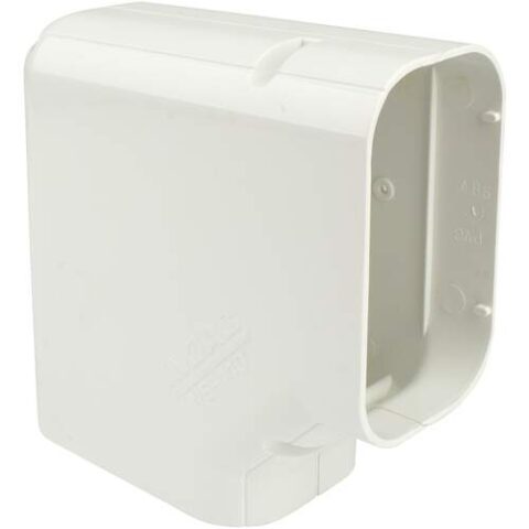 Inoac platte bocht 90° NE140-W Signaalwit RAL9003