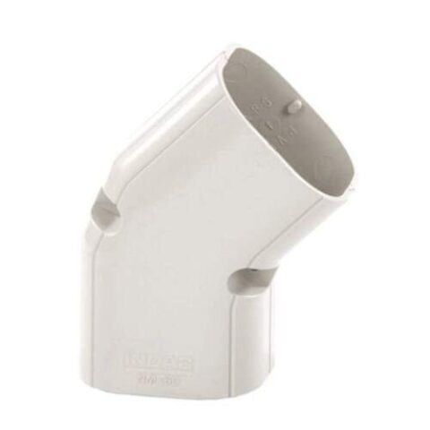 Inoac platte bocht 45° NM100-W Signaalwit RAL9003