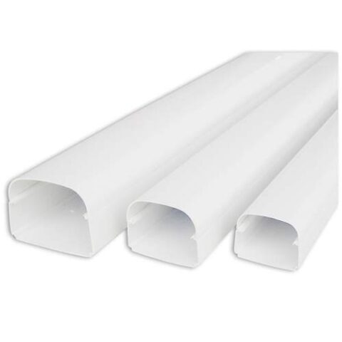 Tecnosystemi Optima leidinggoot T62 lengte van 2m (62 x 46mm) te bestellen per volle doos van 18 lengtes Zuiverwit RAL9010