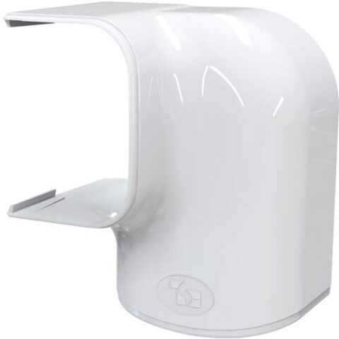 Tecnosystemi Optima linker bocht verticaal/horizontaal MRS62 Zuiverwit RAL9010