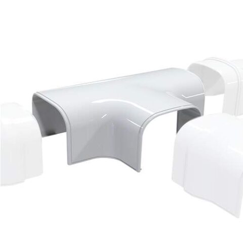 Tecnosystemi Optima T-stuk 75mm incl. 3x verloop naar 62mm DT75 Zuiverwit RAL9010