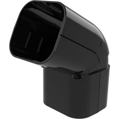 Tecnosystemi Excellens buiten bocht 90°-135° CAS72 Zwart RAL9005