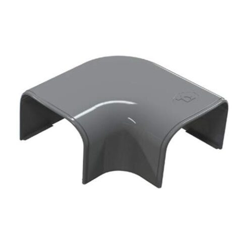 Tecnosystemi Optima platte bocht 90° CP135 Antraciet RAL7016