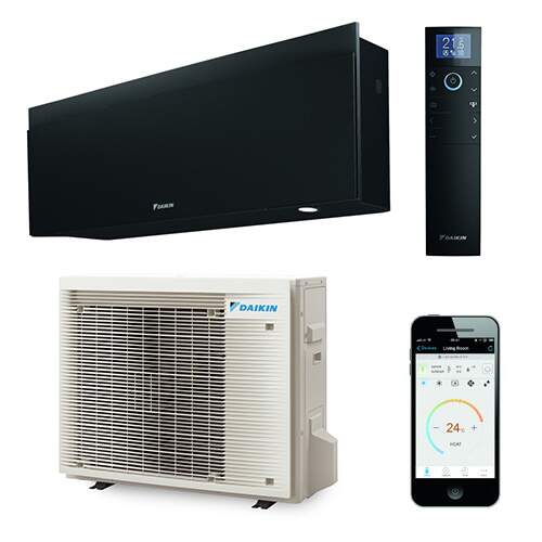 Daikin Emura binnen + buitenunit 5,0 kW set mat zwart R32 (inclusief IR afstandsbediening en Wifi)