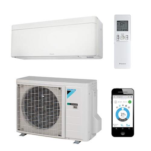 Daikin Stylish binnen + buitenunit 3,5 kW wit R32 (inclusief IR afstandsbediening en Wifi)