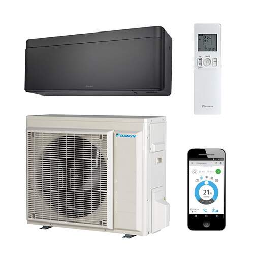Daikin Stylish binnen + buitenunit 4,2 kW zwart R32 (inclusief IR afstandsbediening en Wifi)